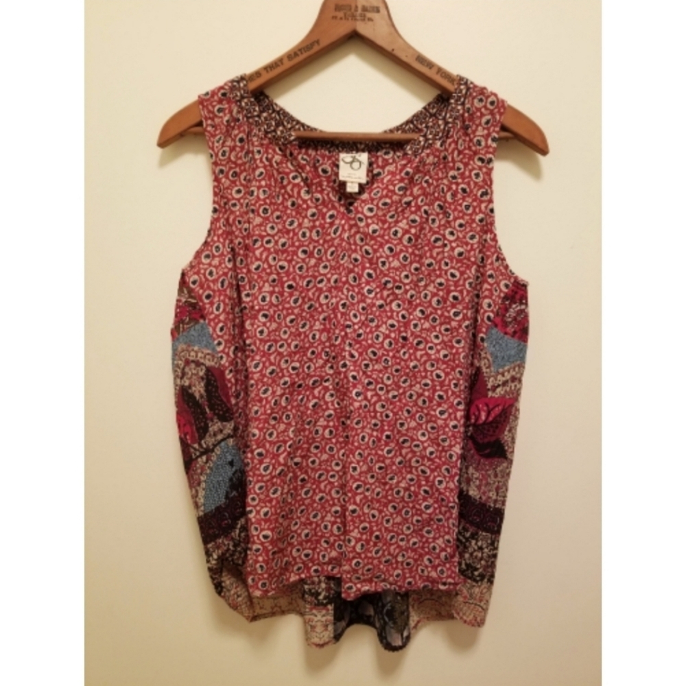 Anthropologie One September Tamarosa Pleated Tank